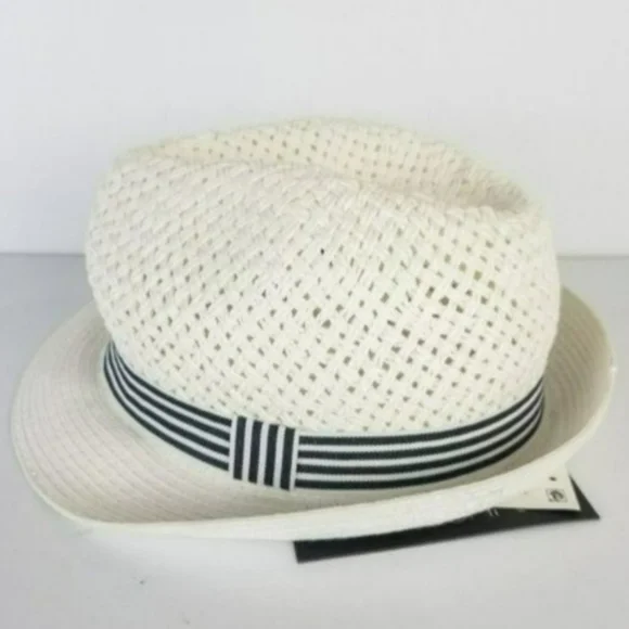 INC International Concepts Open-Braid Fedora -White - Picture 3 of 3